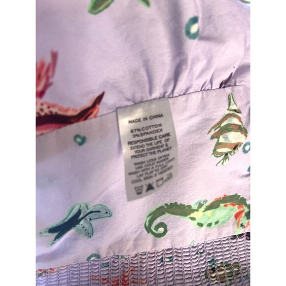 Hill House Isabella Crop Top Ladies Size Small Sea Creatures - Picture 6 of 7